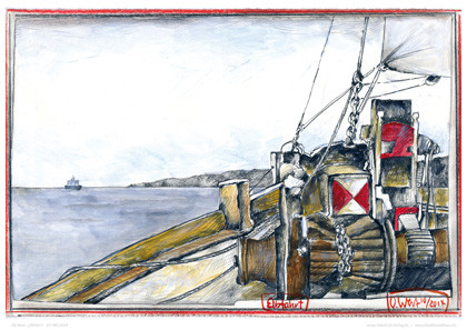 Sejlads på Elben af Ole West