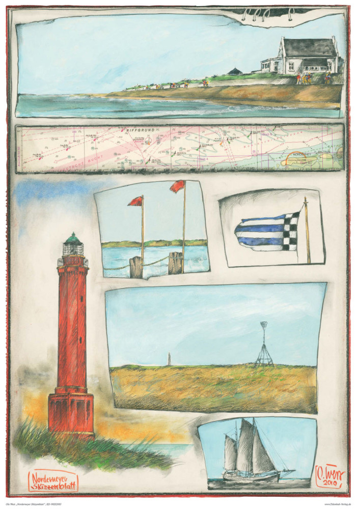 Norderney-skitseblad (Norderney) af Ole West