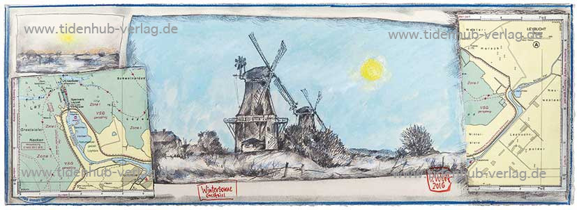 Vintersol Greetsiel af Ole West
