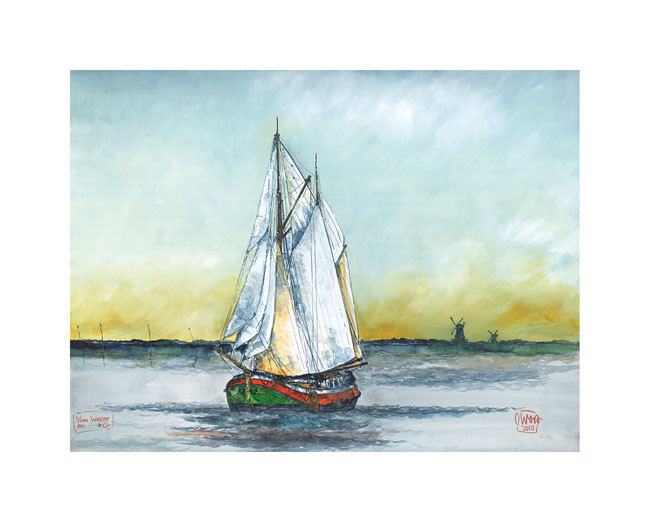 Fra vandet - Greetsiel af Ole West