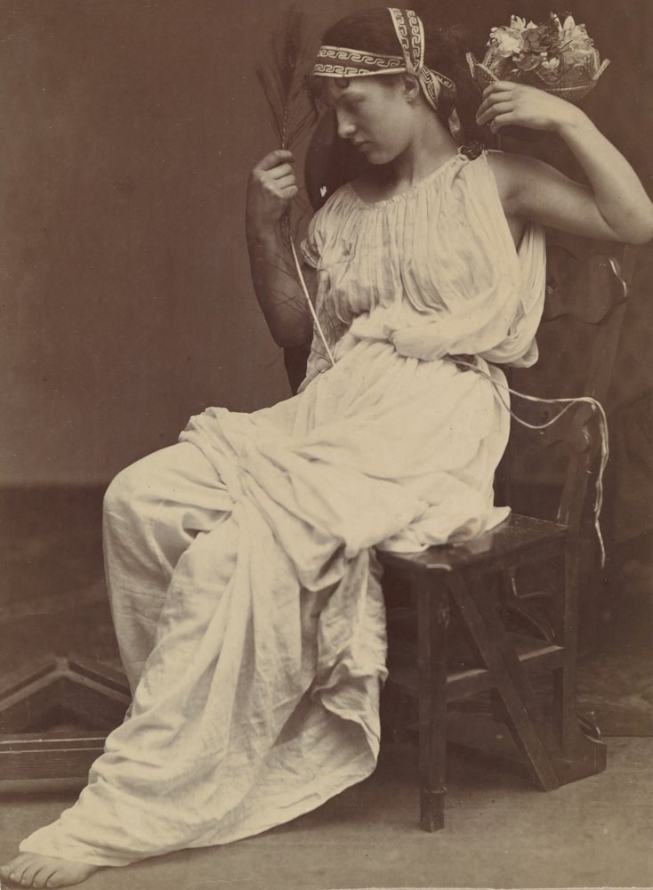Flora overvejer forfængelighed, 1860. af Oscar Gustav Rejlander