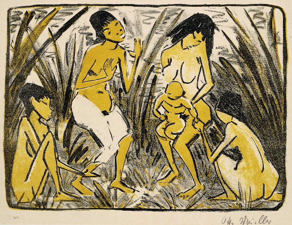 Opdagelsen af Moses, 1920 af Otto Mueller