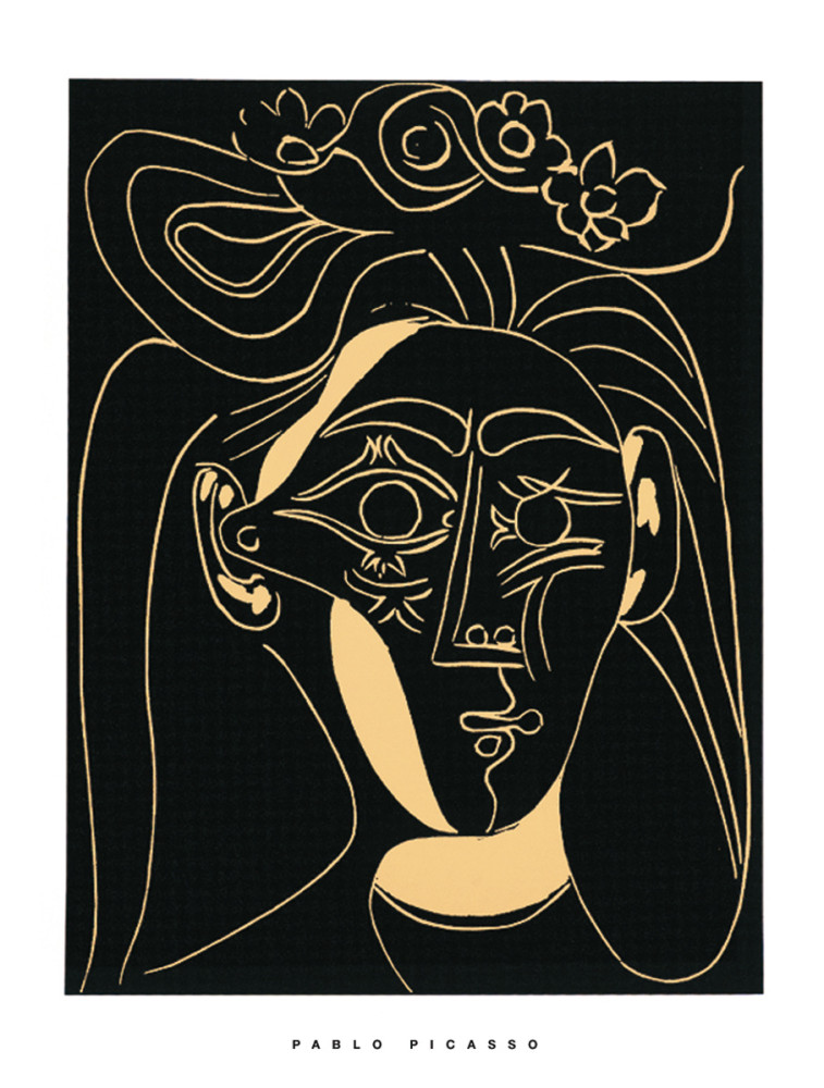 Kvinde med blomstret hat, 1962 af Pablo Picasso