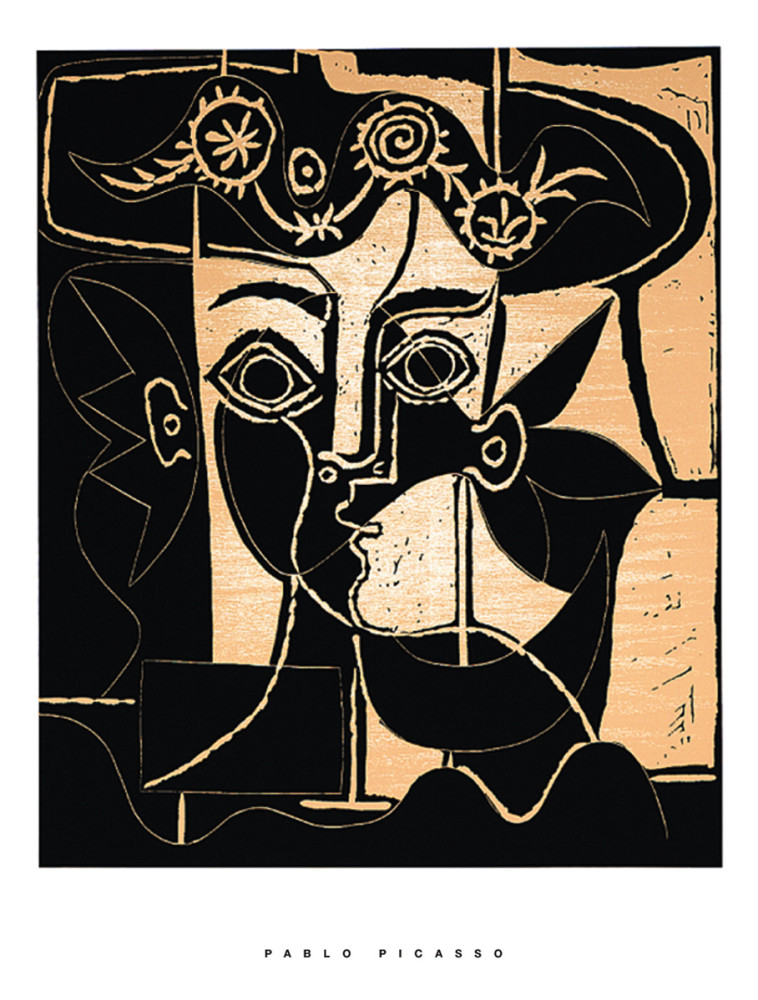 Kvinde med pyntet hat, 1962 af Pablo Picasso
