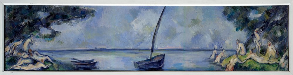 Båden og badene Maleri af Paul Cezanne (1839-1906) 1890 søn. 0,3x1,25 m Paris, Orangeriemuseet af Paul Cézanne