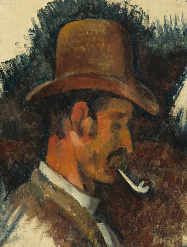 Mand med rør af Paul Cézanne