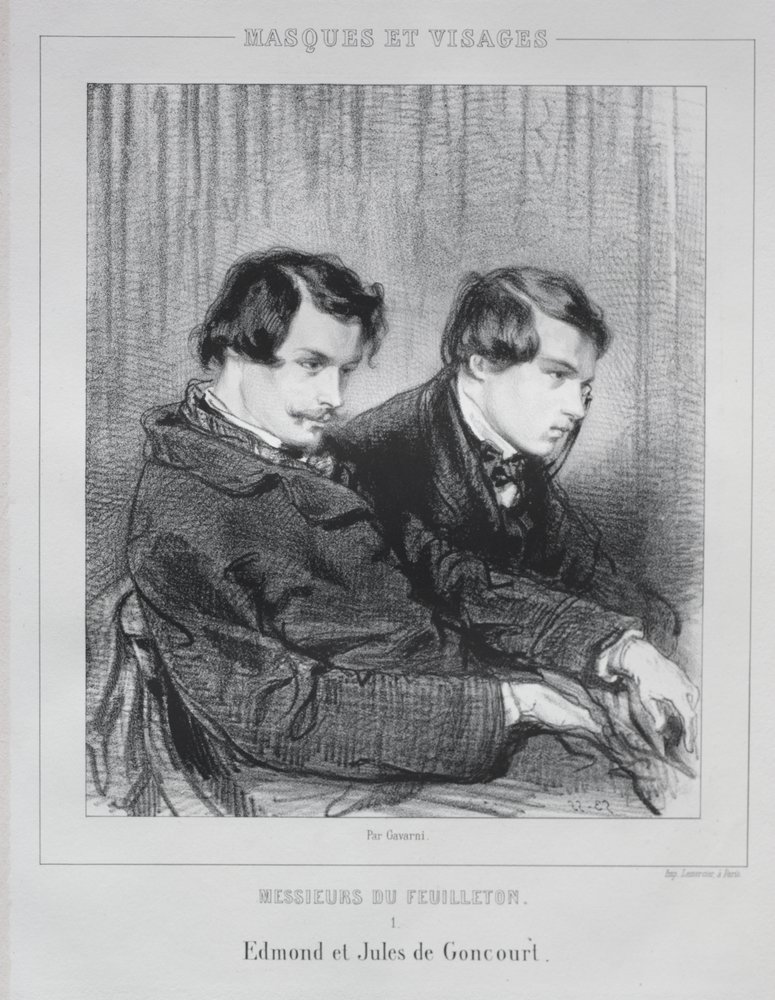 Edmond og Jules de Goncourt af Paul Gavarni
