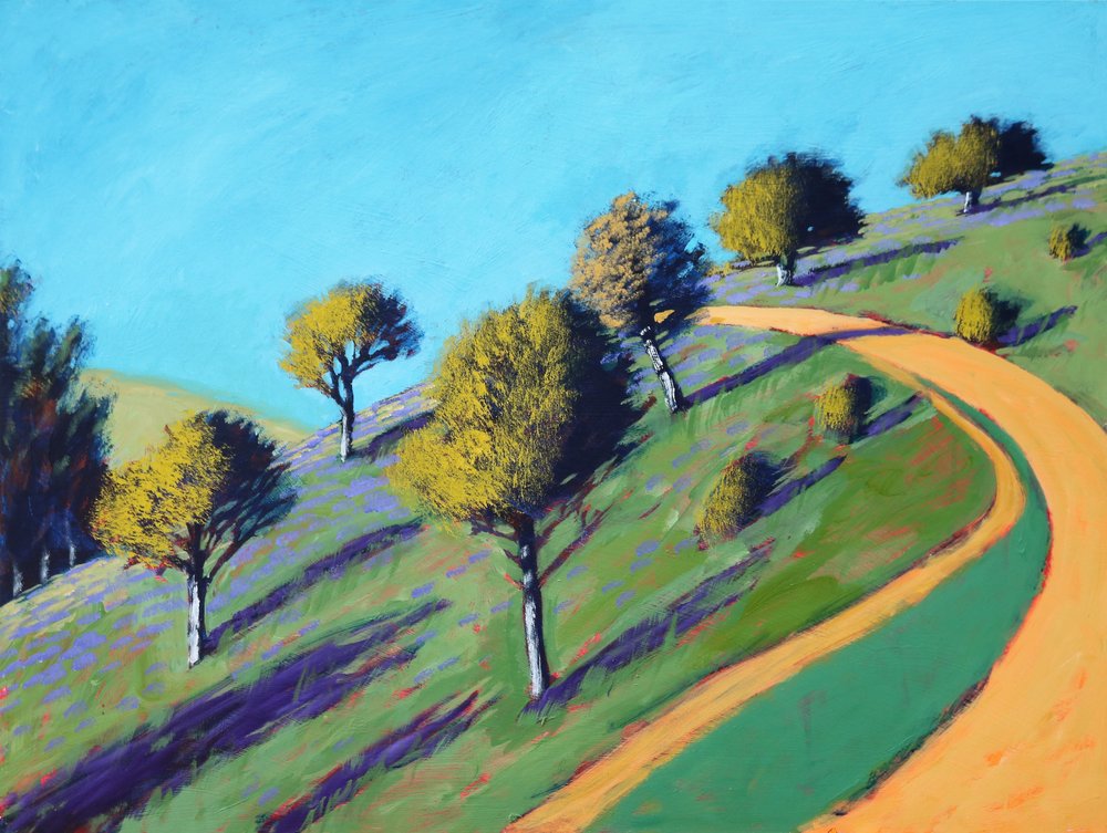 Malvern Spring, 2021 (akryl på plade) af Paul Powis