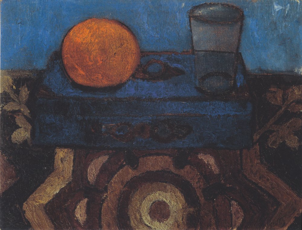Stilleben med en blå æske af Paula Modersohn-Becker