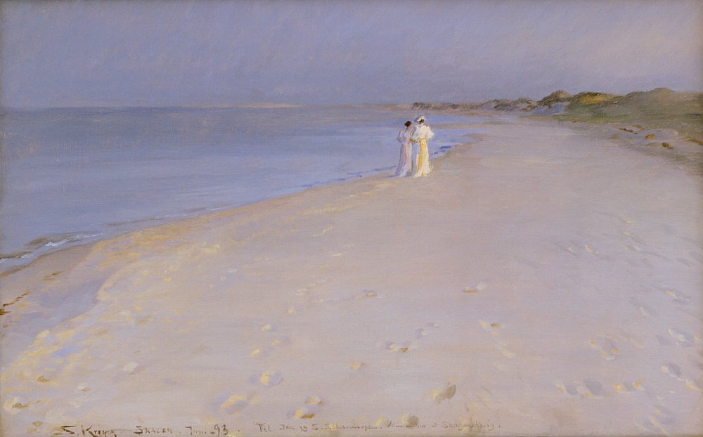 Sommeraften ved Sydstranden, Skagen, 1893 af Peder Severin Krøyer