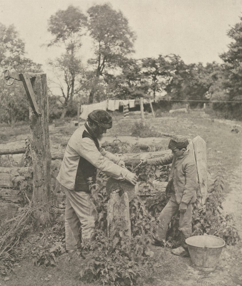På Grindstone--A Suffolk Farmyard af Peter Henry Emerson