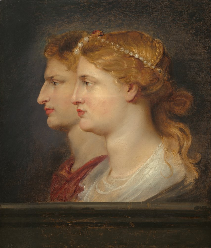 Agrippina og Germanicus, ca. 1614 (olie på panel) af Peter Paul Rubens