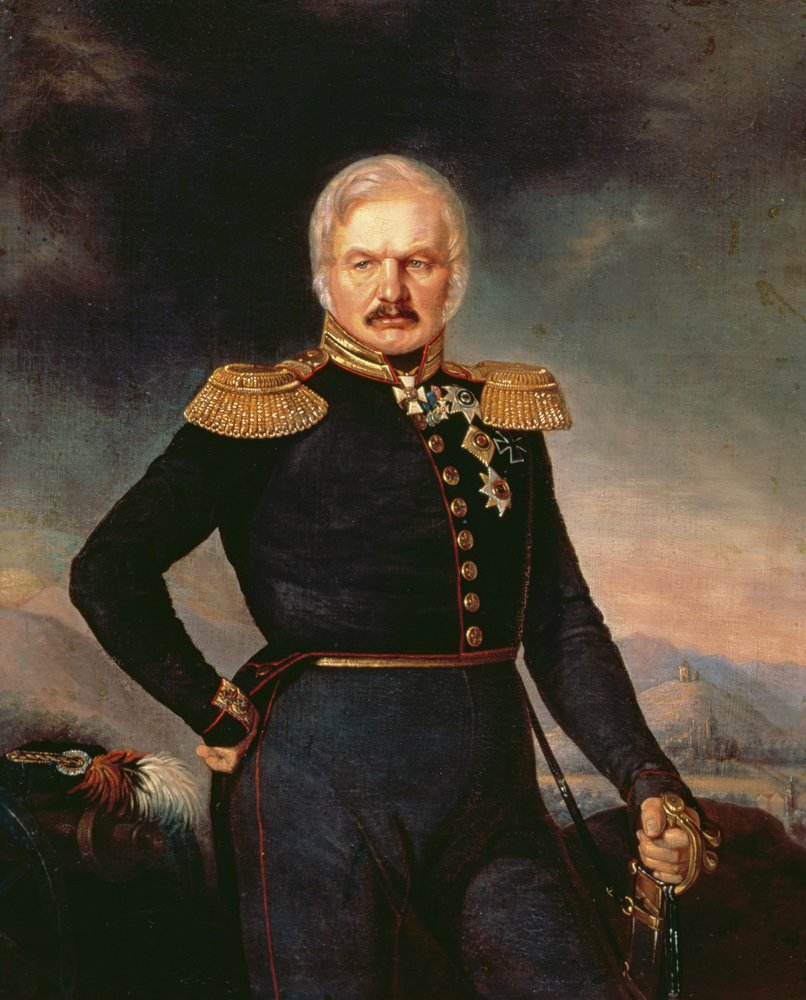 Portræt af general Alexei Ermolov (1816-27), ca. 1843 af Petr Zakharovich Zakharov-Chechenets
