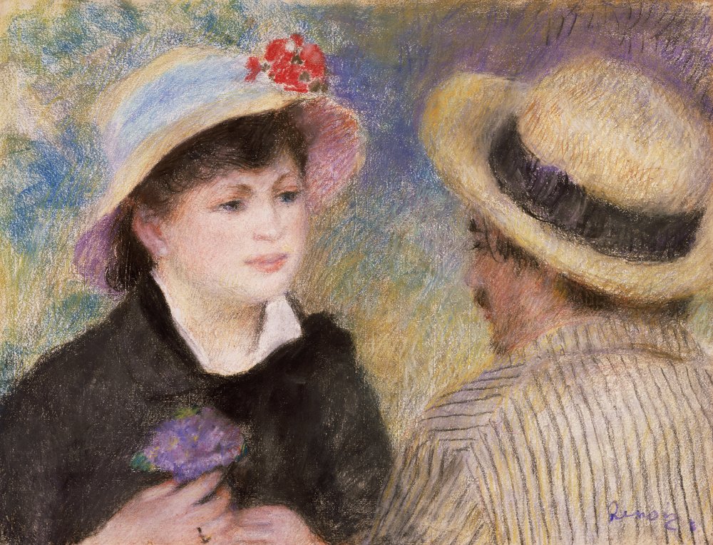 Par i båd (angiveligt Aline Charigot og Renoir) af Pierre-Auguste Renoir