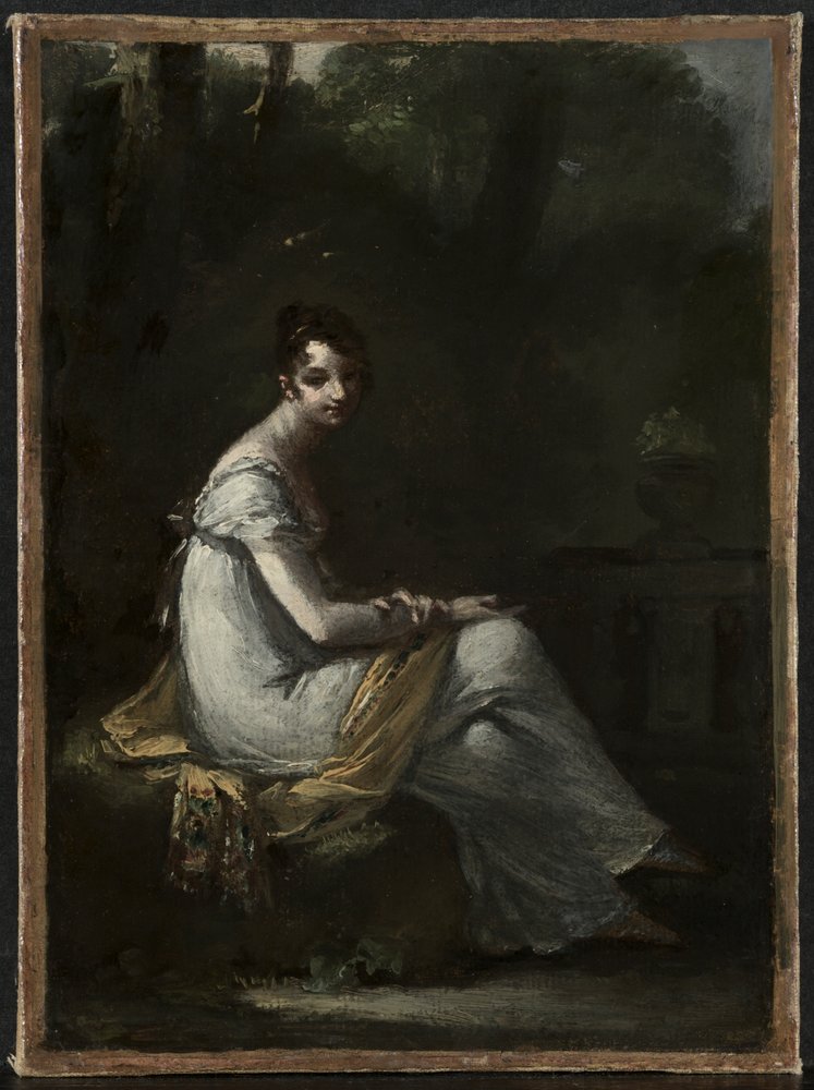 Mme Dufresne, ca. 1816 (olie på papir monteret på stof) af Pierre-Paul Prud