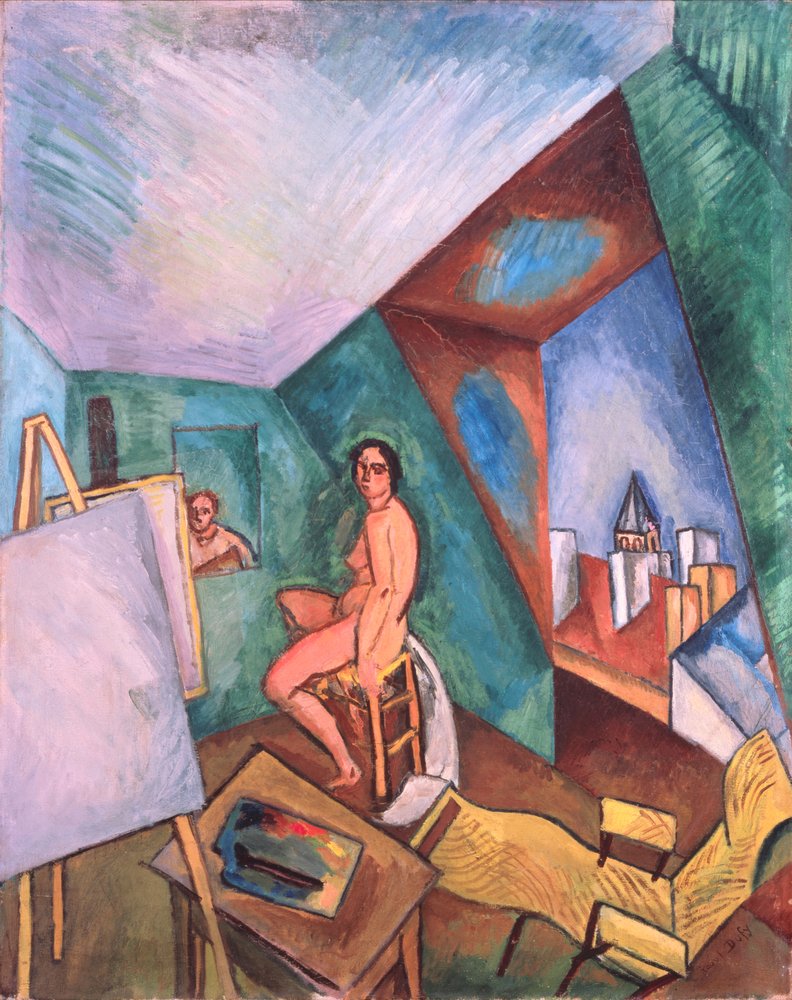 Kunstnerens atelier (olie på lærred) af Raoul Dufy