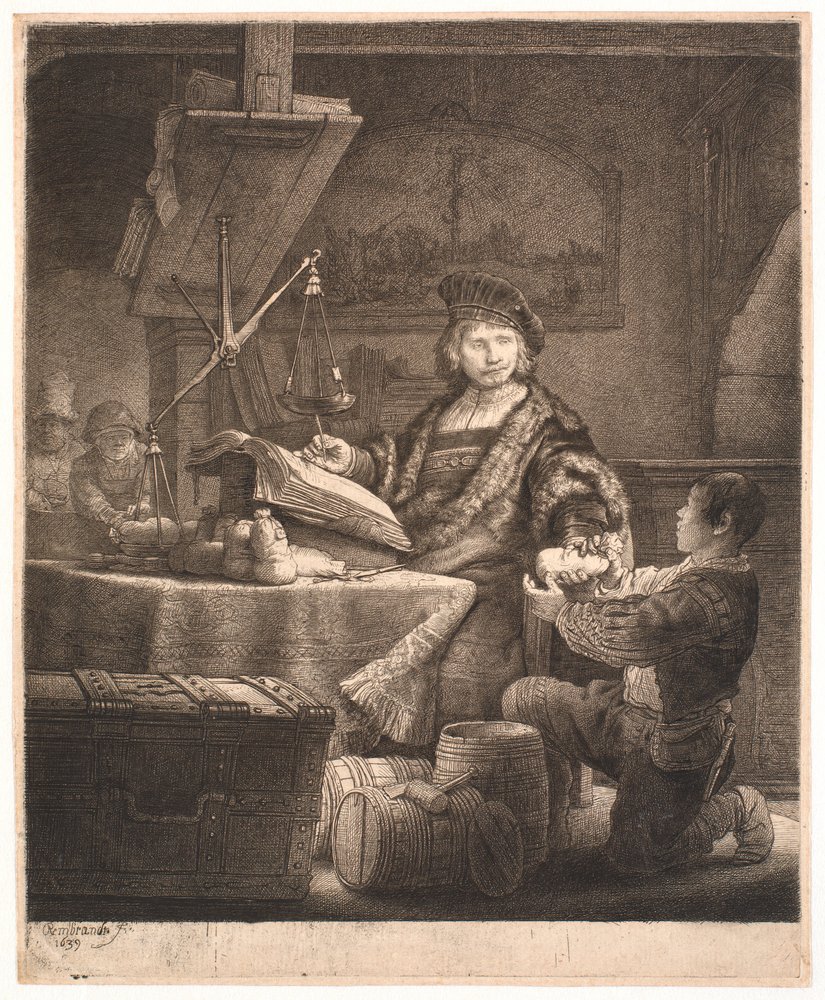 Jan Uytenbogaert, "Guldvægteren" af Rembrandt van Rijn