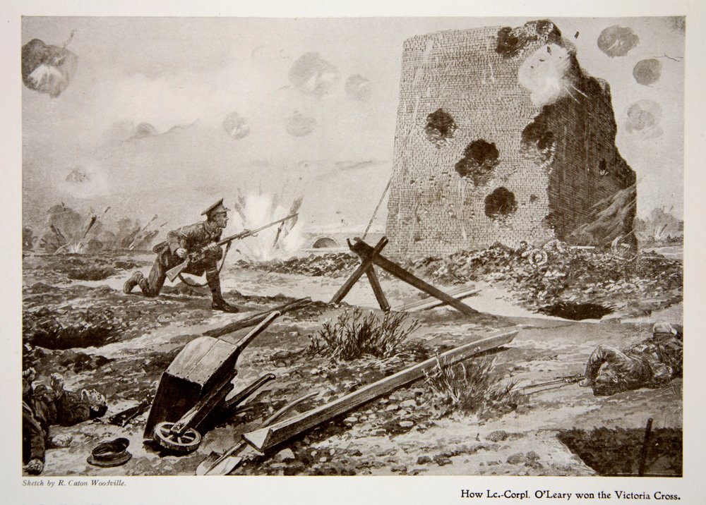Hvordan Le.-Corpl O'Leary vandt Victoria Cross, fra 'The Year 1915: a ...