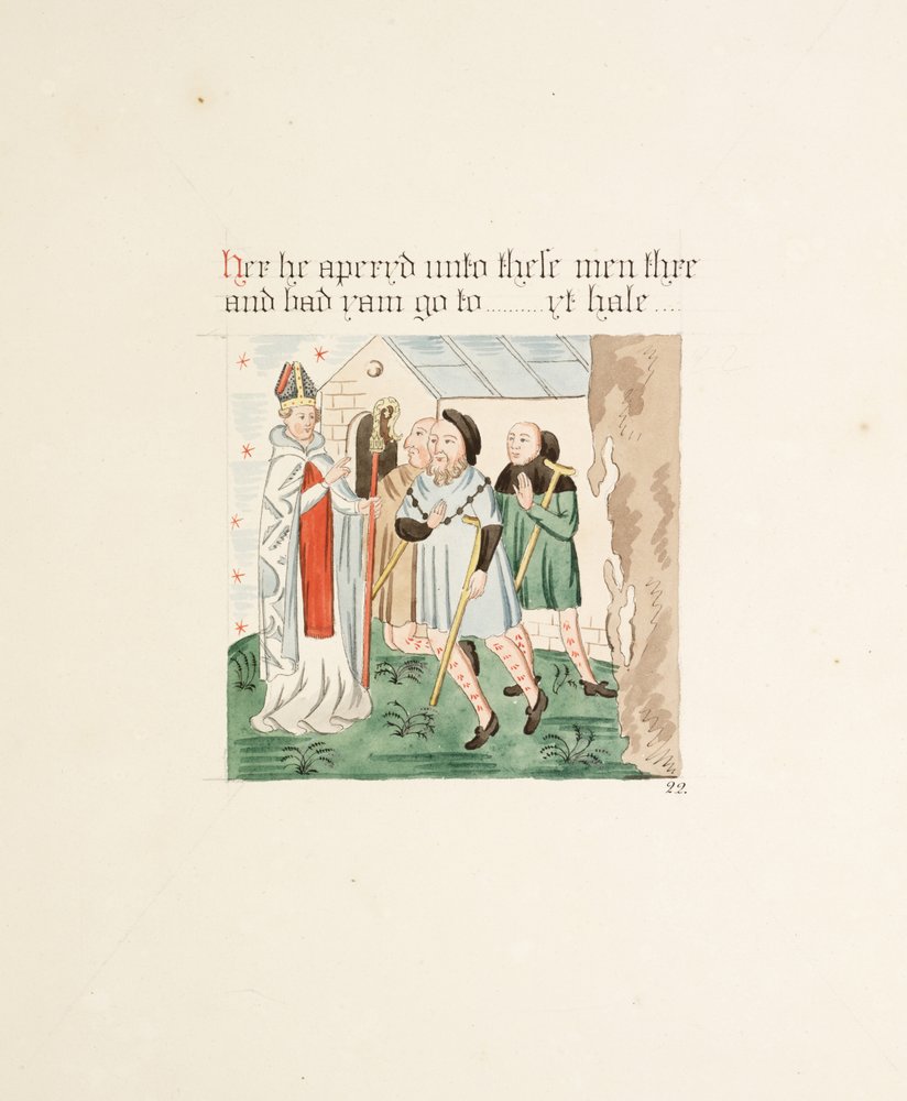Ms. New Coll 380, f31r. Antikviteterne fra Cathedral Church of Saint Mary, Carlisle, tegnet af Robert Carlile, 1795 (pen og blæk og wc på papir) af Robert Carlile