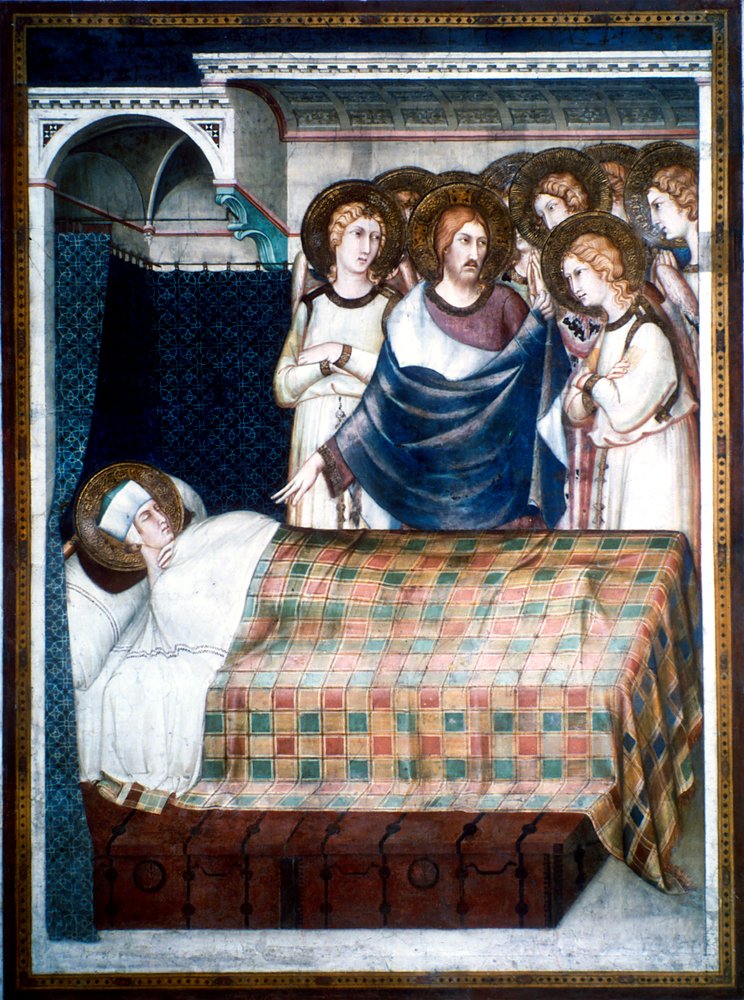 St Martins drøm, 1300-tallet. af Simone Martini