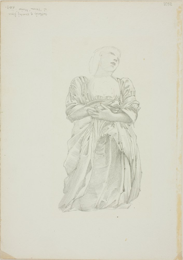 Refleksion af knælende kvindefigur, undersøgelse for Venus-spejlet af Sir Edward Burne Jones