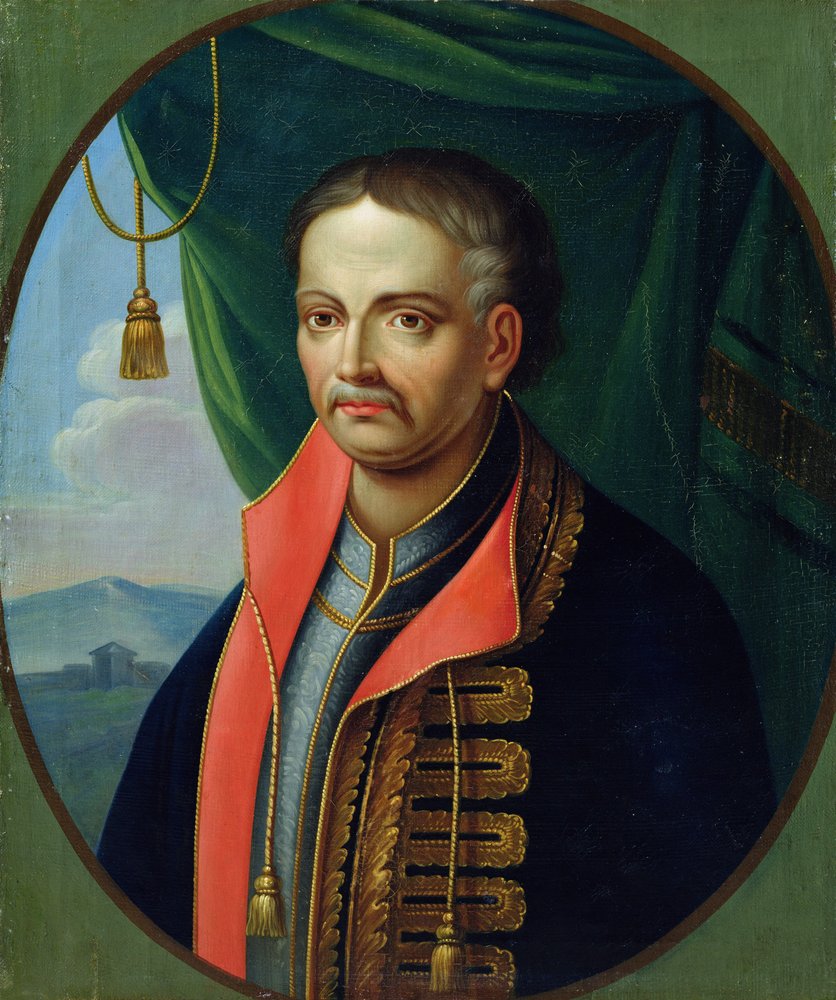 Portræt af Ivan Mazepa, hetman for de ukrainske kosakker af Stepan Zemlykov