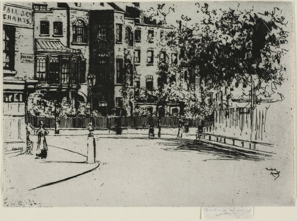 Hjørnet af Cheyne Walk, Chelsea af Theodore Roussel
