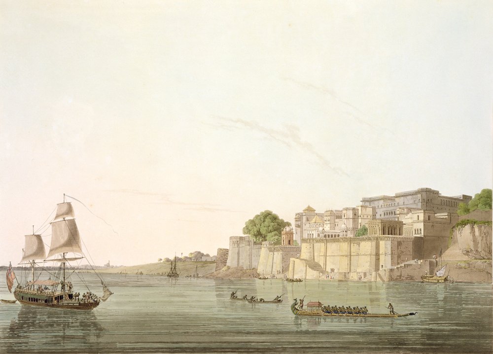 Ramnugur, nær Benares, ved floden Ganges, fra 