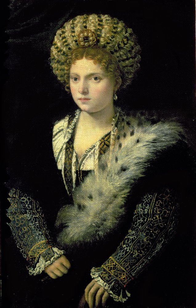 Portræt af Isabella d’Este (1474-1539) af Tiziano Vecelli
