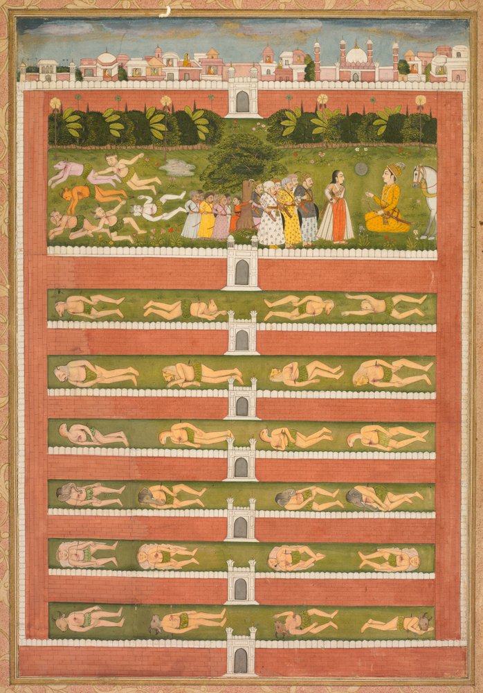 A Princess and Demons before a Nobleman: A Leaf from a Poetical Romance, ca. 1710. af Unbekannt