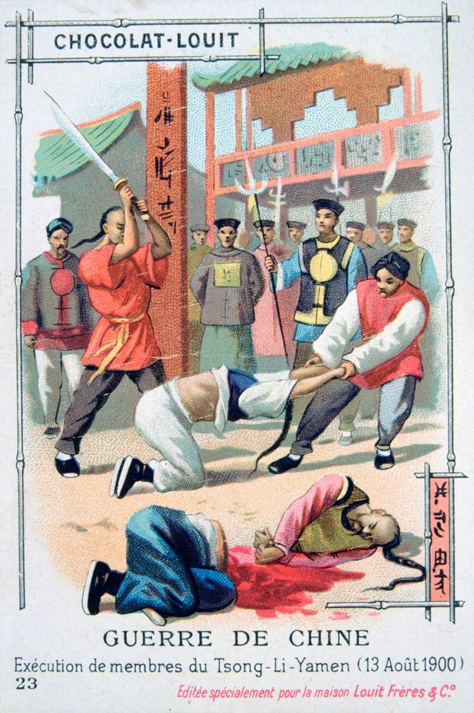 Henrettelse af medlemmer af Tsong-Li-Yamen, Kina, bokseropstanden, 13. august 1900 af Unbekannt