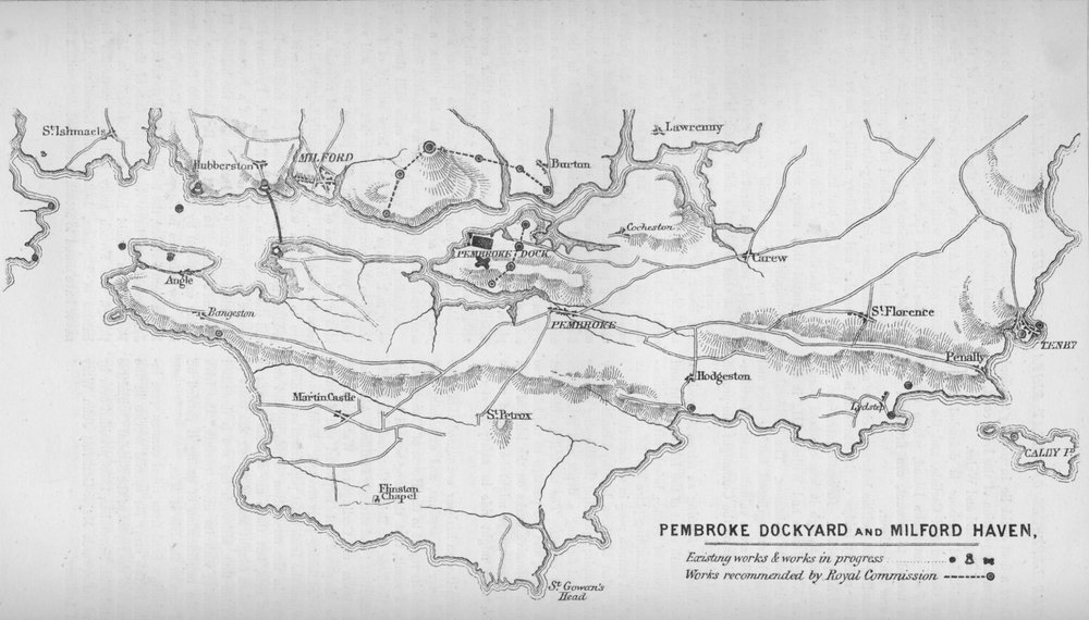 Pembroke Dockyard og Milford Haven, 1884 af Unbekannt