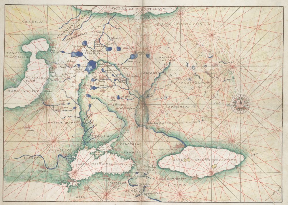 Battista Agnese, PORTOLANSK ATLAS (Italien ca. 1550) 2 af Unbekannter Künstler
