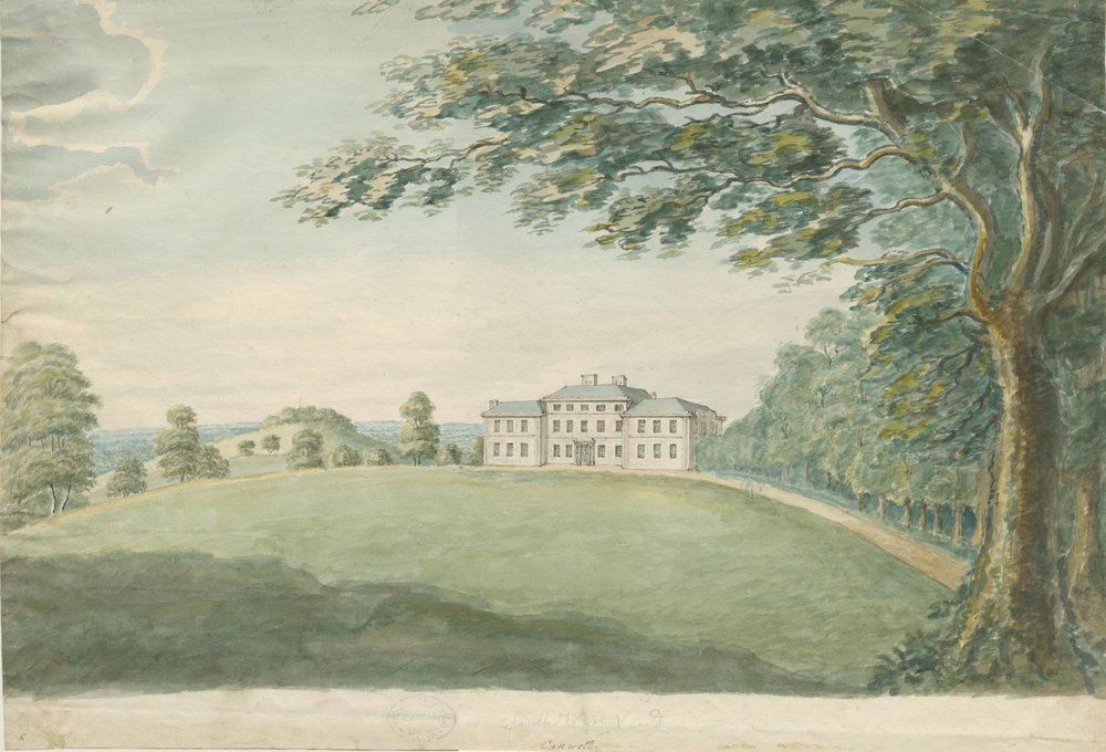 Canwell Hall: akvarelmaleri, nd [?1700-tallet] af Unbekannt
