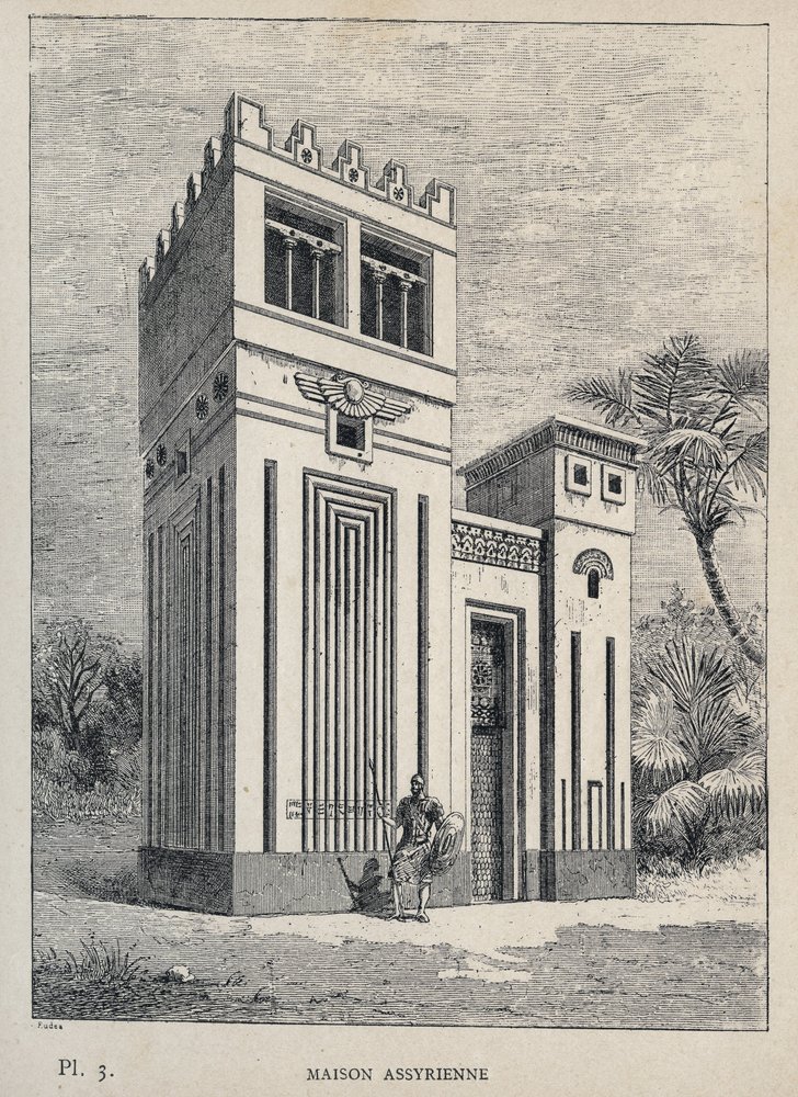 Assyrian House - (Assyrian House, Universal Exhibition, Paris af Unknown artist