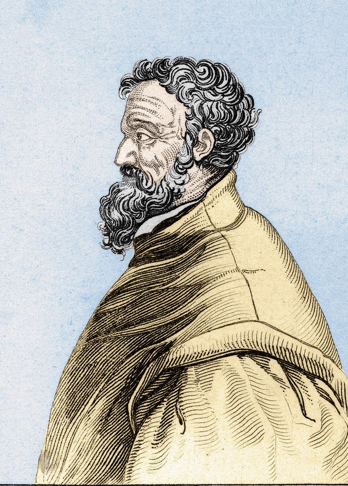 Portræt af Michelangelo Buonarroti dit Michelangelo (Michelangelo eller Michel Ange af Unknown artist