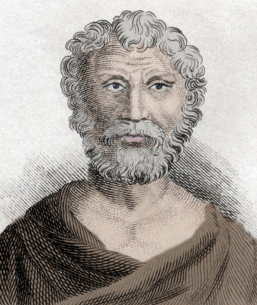 Portræt af Quintus Junius Rusticus (ca. 100-omkring 170), stoicistisk filosof. Indgravering af det 19. århundrede. af Unknown artist