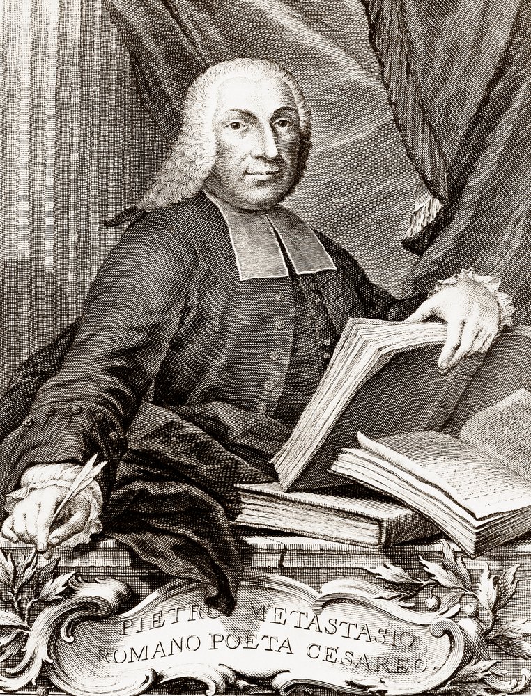 Portræt af Pietro Trapassi, kaldet Pietro Metastasio (Metastase) (1698-1782) italiensk digter og librettist af Unknown artist