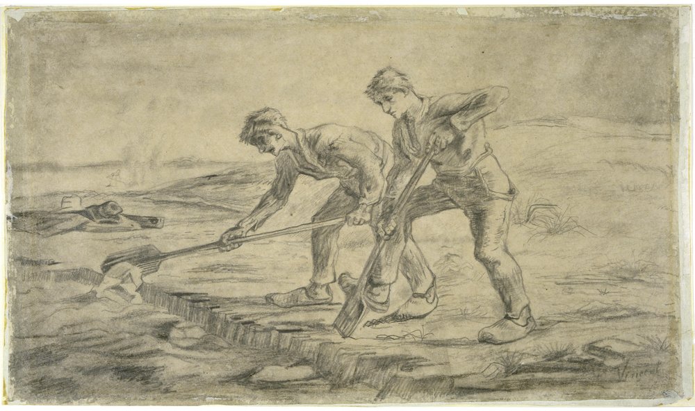 Graverne efter Millet, 1880. af Vincent van Gogh