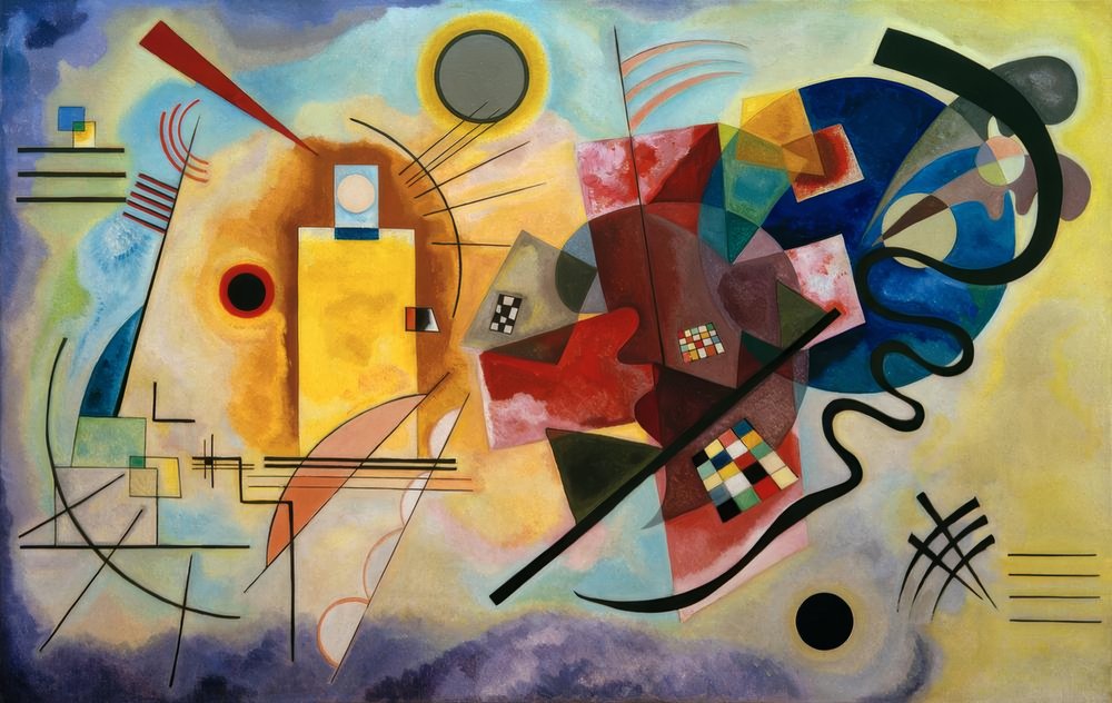 Gul - rød - blå af Wassily Kandinsky