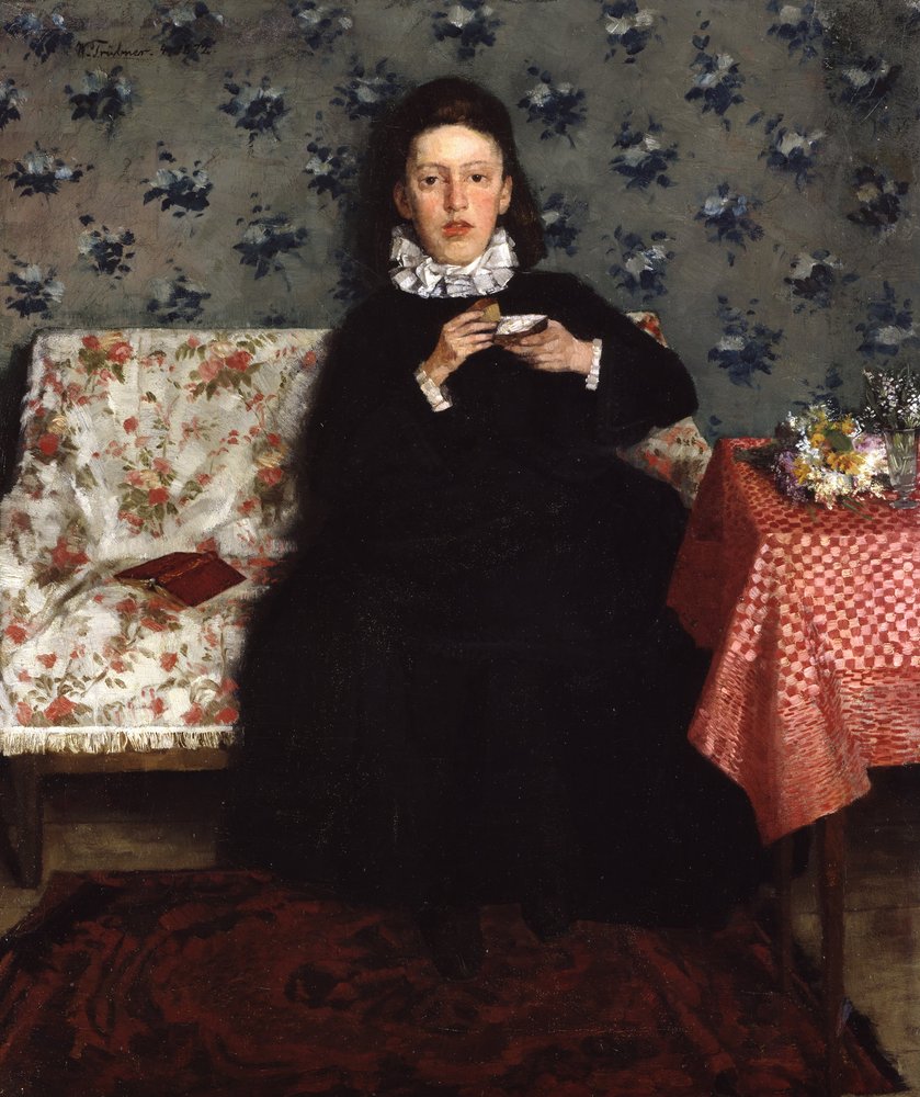 På sofaen af Wilhelm Trübner