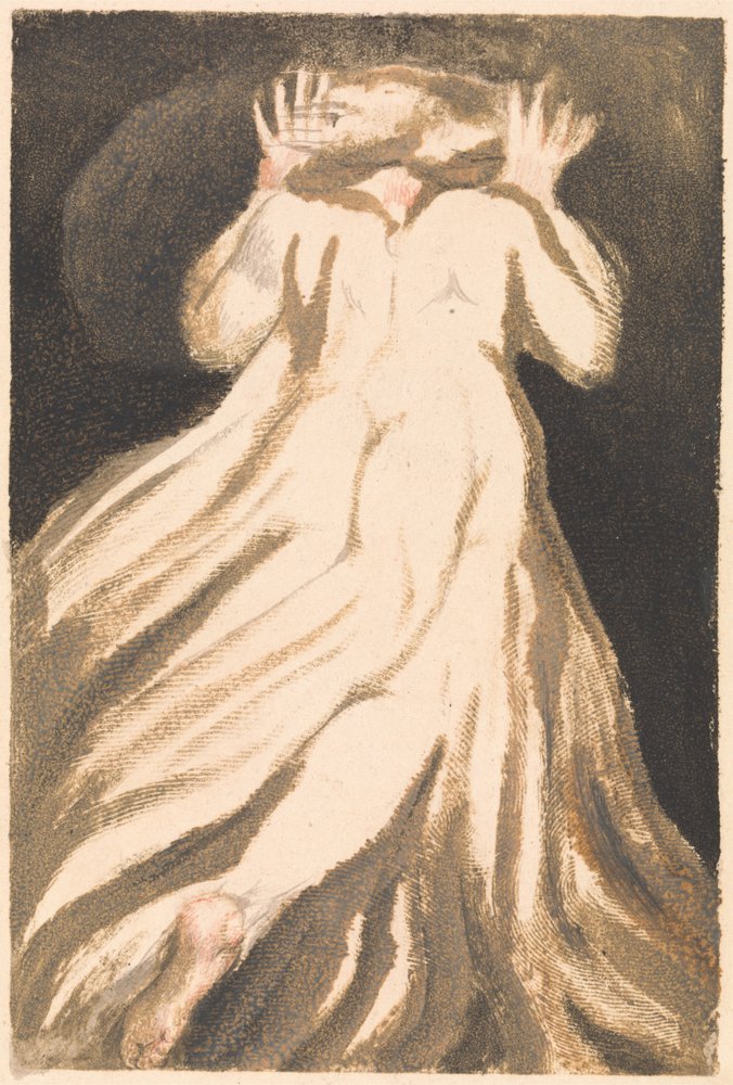 Den første bog af Urizen, plade 21 (Bentley 27) af William Blake