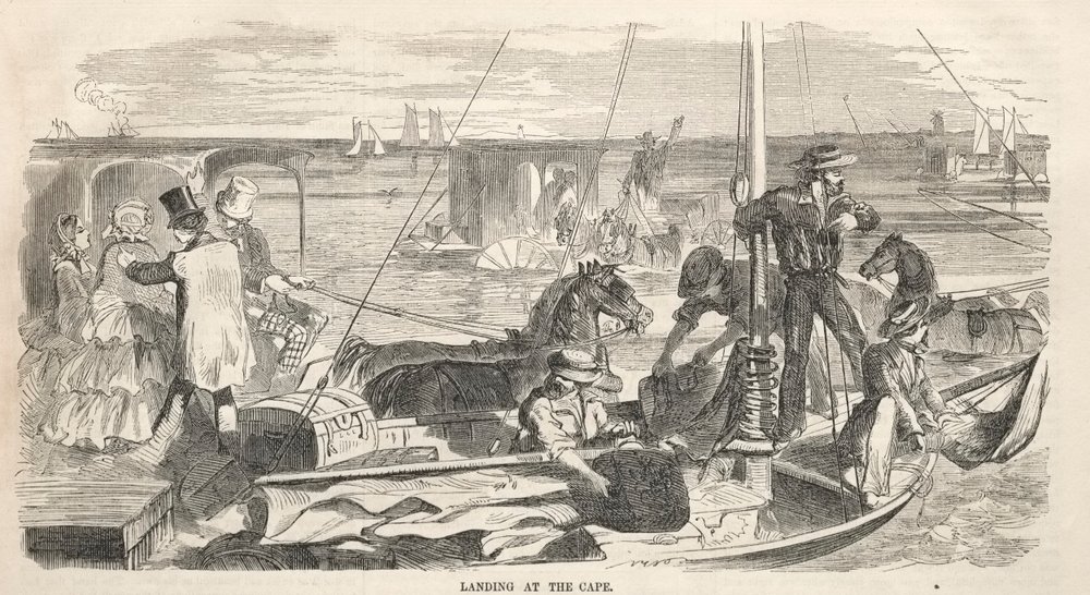 Lejrmødeskitser: Landing at the Cape, 1858. af Winslow Homer