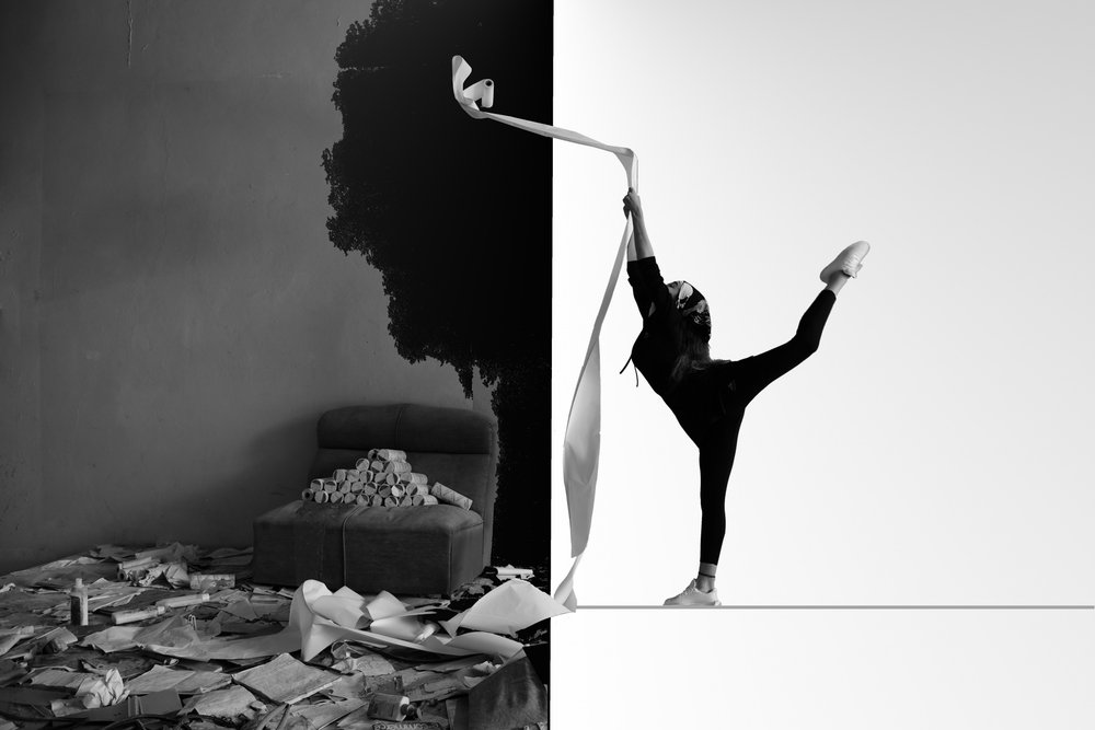 Gymnastens håbefulde balance af Abbas Valadi
