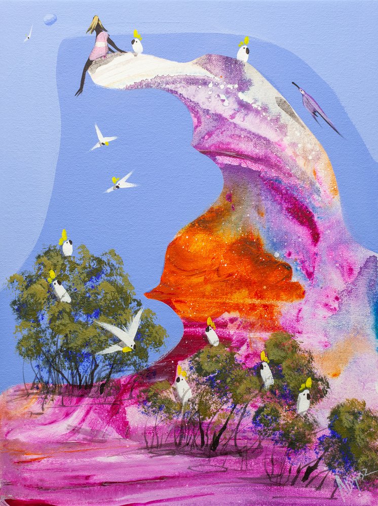 Farverigt kakadue-sovehus af Adam Bogusz