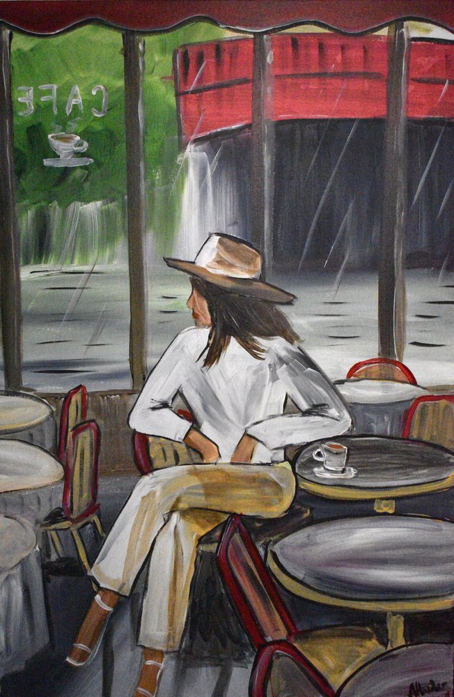 En scene fra Rainy Day Cafe af Aisha Haider