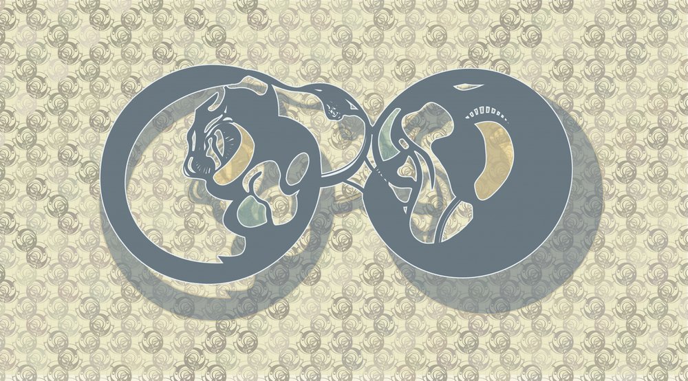 Abstrakt: Feline Infinity af Alejandra Winkhaus