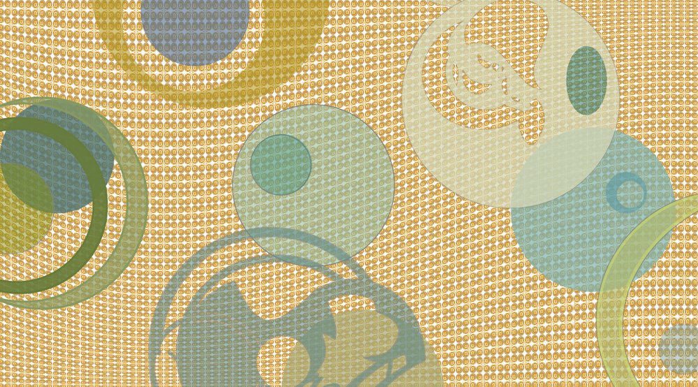 Overlappende abstrakte cirkler af Alejandra Winkhaus