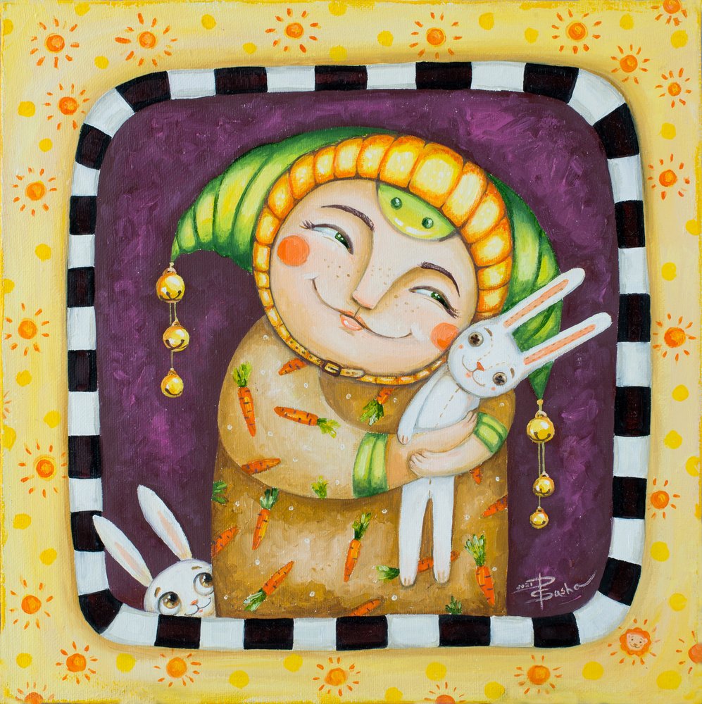 Smilende figurer og kaniner af Aleksandra Paranchenko