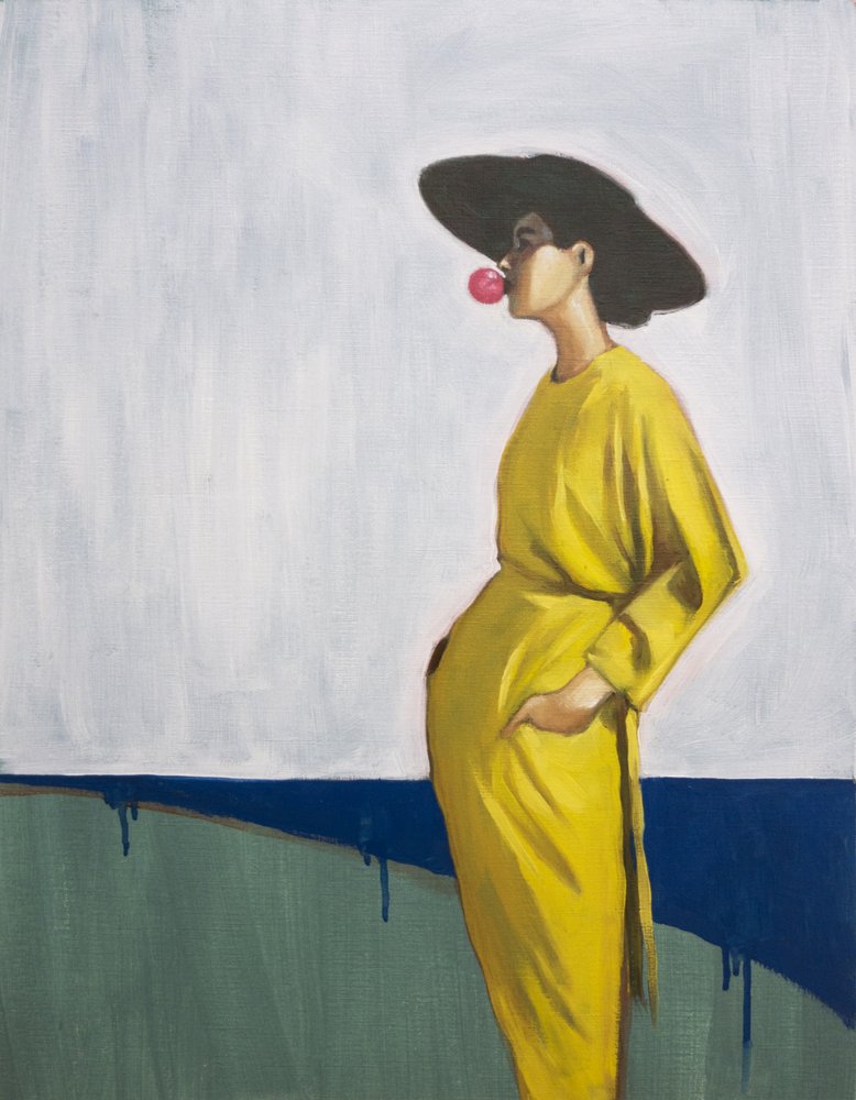 Elegant kvinde i lyserød boble af Alexander Grahovsky